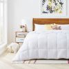 Queen Size Cozy All Seasons Plush White Polyester Down Alternative Comforter