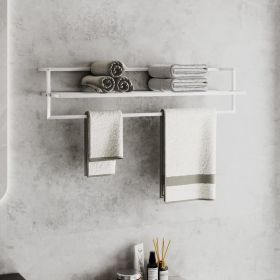 Towel Rack White 37.4"x9.8"x8.7" Iron