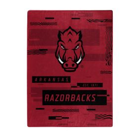 ARKANSAS OFFICIAL NCAA "Digitize" Raschel Throw Blanket; 60" x 80"