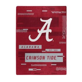 ALABAMA OFFICIAL NCAA "Digitize" Raschel Throw Blanket; 60" x 80"