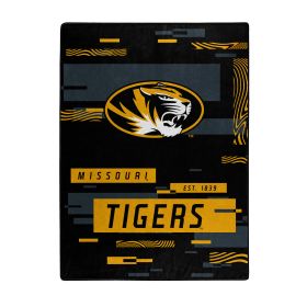 MISSOURI OFFICIAL NCAA "Digitize" Raschel Throw Blanket; 60" x 80"