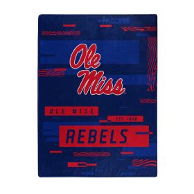 MISSISSIPPI OFFICIAL NCAA "Digitize" Raschel Throw Blanket; 60" x 80"