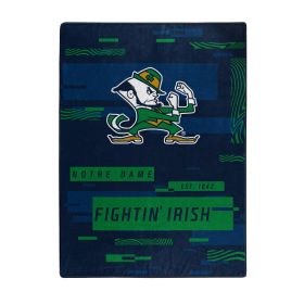 NOTRE DAME OFFICIAL NCAA "Digitize" Raschel Throw Blanket; 60" x 80"