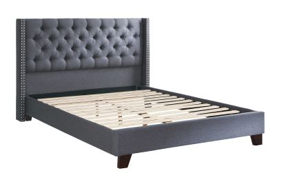 QUEEN BED in Blue Gray