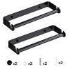 2 Pack Wall Mounted Paper Towel Holder Under Cabinet Paper Towel Rack for Bathroom Kitchen Pantry Sink Balcony Aluminum Toilet Paper Holder