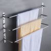 304 Stainless Steel Hand Polishing Finished Three Towel Bars Towel Rack Wall Mounted Multilayer Bathroom Accessories 17.72 inch bars KJWY003YIN-45CM