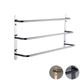 304 Stainless Steel Hand Polishing Finished Three Stagger Layers Towel Bars Towel Rack Wall Mounted Multilayer Bathroom Accessories 23.62 inch bars KJ