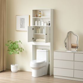 Over The Toilet Storage Cabinet, Farmhouse Storage Cabinet Over Toilet with 2 Barn Door & Toilet Paper Holder Stand,Home Space-Saving Toilet Rack