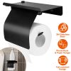 Wall Mounted Toilet Paper Holder with Phone Storage Rack Stainless Steel Toilet Roll