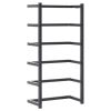 Towel Rack Black 9.4"x4.7"x18.9" Steel