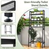 3-Tier Over The Toilet Storage Shelf with Adjustable Bottom Bar