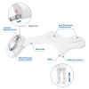 Cold Water Spray Bidet Self-Cleaning Dual Nozzle Bidet/Feminine Wash Non-Electric Mechanical Toilet Seat Cover