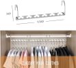 8 Pack Space Saving Hangers, Stainless Steel Space Saver Hangers for Clothes, Cascading Space Saving Closet Clothing Hanger Organizer Space Saver