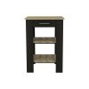 Cala Kitchen Island 23 with 3-Tier Shelf and Drawer and Towel Rack