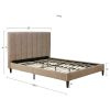 Catalina Channel Tufted Upholstered Platform Bed(King)