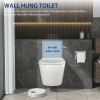 Wall Hung Toilet Bowl, Elongated Toilet Wall Mounted in White