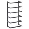 Towel Rack Black 9.4"x4.7"x18.9" Steel