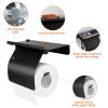 Wall Mounted Toilet Paper Holder with Phone Storage Rack Stainless Steel Toilet Roll