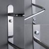 304 Stainless Steel Hand Polishing Finished Three Towel Bars Towel Rack Wall Mounted Multilayer Bathroom Accessories 17.72 inch bars KJWY003YIN-45CM