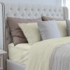 Premium Silky Soft 100% Tencel Lyocell Derived from Eucalyptus 4-Piece Sheet Set, Oeko-TEX Certified, Queen - Crème