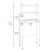 3-Tier Over-the-Toilet Shelves, Over The Toilet Storage Bathroom Space Saver Iron Storage Rack for Toilet Essentials (White) RT