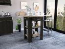 Cala Kitchen Island 23 with 3-Tier Shelf and Drawer and Towel Rack