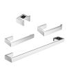 Bathroom Hardware Set Mirror 4-Pieces Bathroom Towel Rack 24 Inches Adjustable Bathroom Accessories Set