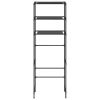 3-Tier Storage Rack over Toilet Black 20.9"x11"x66.5"