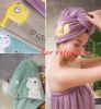 Microfiber Hair Wrap Towel for Long Hair Green Drying Hair Cap Absorbent Bear Pattern