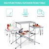 Foldable Outdoor BBQ Table Grilling Stand