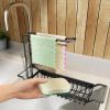 Stainless Steel Cloth Holder, Multifunctional Snk, Lishui Storage Towel Faucet, Retractable Sink Storage rack, Kitchen Storage Table, Storage Rack