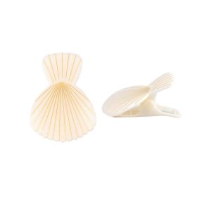 2PCS Beach Towel Clips, Jumbo Size Towel Clips for Chairs Cruise Patio and Pool Accessories (Color: Seashell)