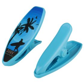 2PCS Beach Towel Clips, Jumbo Size Towel Clips for Chairs Cruise Patio and Pool Accessories (Color: Coconut Grove)