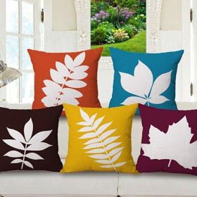 Foliage Love Autumn And Spring Leaf Cushion Covers (Color: yellow)