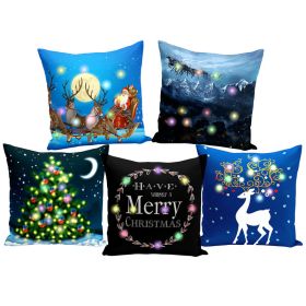 Christmas Glow LED Light Pillow Case Lantern Christmas Pillow Creative Printed Pillow Home Decor (Color: 8#)