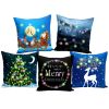 Christmas Glow LED Light Pillow Case Lantern Christmas Pillow Creative Printed Pillow Home Decor