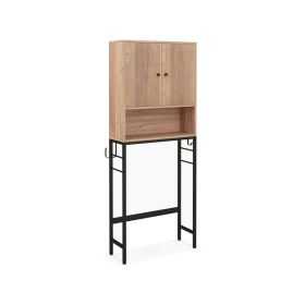 Household The Bathroom Storage Cabinet with Adjustable Shelf (Color: Natural)