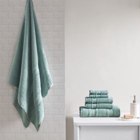 Super Soft Cotton Quick Dry Bath Towel 6 Piece Set (Color: as Pic)