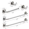 Bathroom Hardware Set Brushed Nickel 4-Pieces Bathroom Towel Rack 24 Inches Adjustable Bathroom Accessories Set