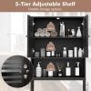 Household The Bathroom Storage Cabinet with Adjustable Shelf