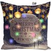 Christmas Glow LED Light Pillow Case Lantern Christmas Pillow Creative Printed Pillow Home Decor