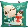 Christmas Glow LED Light Pillow Case Lantern Christmas Pillow Creative Printed Pillow Home Decor