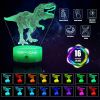 16 Colors Children 3D Illusion Bedside Lamp Remote Control Night Light For Kids 2 3 4 5 6 7 8-12 Year Old; Birthday Gifts For Boys; Home Decorations