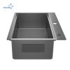 Aqucubic Gunmetal Black CUPC Handmade 304 Stainless Steel Topmount Kitchen Sink with Accessories and faucet