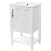 20" Bathroom Vanity with Sink, Bathroom Cabinet with Soft Closing Door, Storage Rack and Open Shelf