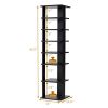 Wooden Space Saving 7 Tiers Vertical Shoe Rack for Front Door