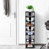 Wooden Space Saving 7 Tiers Vertical Shoe Rack for Front Door