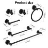 6 Piece Bathroom Towel Rack Set Wall Mount