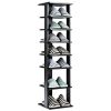 Wooden Space Saving 7 Tiers Vertical Shoe Rack for Front Door