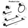 6 Piece Bathroom Towel Rack Set Wall Mount